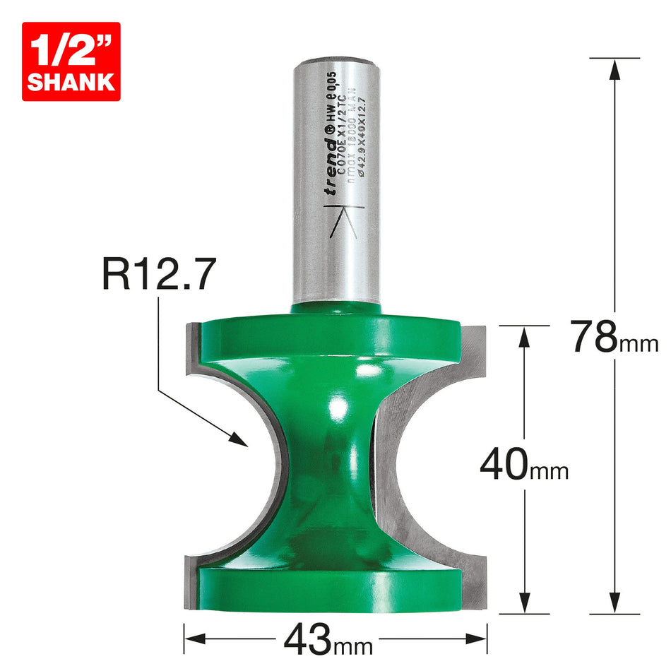 Trend Tools C070EX1/2TC Staff Bead 12.7Mm Radius