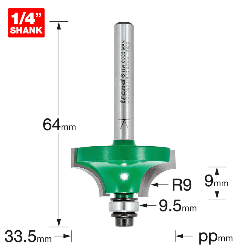 Trend Tools C077AX1/4TC Shoulder Profile Cutter