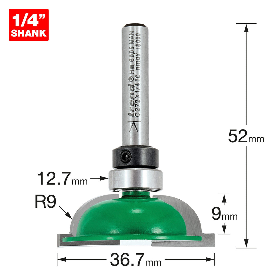 Trend Tools C272X1/4TC Shoulder Scribe Cutter
