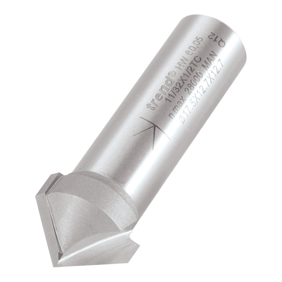 Trend Tools 11/32X1/2TC Chamfer V Groove Cutter 45 Degrees