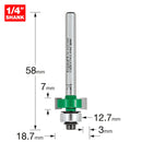 Trend Tools C225CX1/4TC Guided Plain Pile Cutter 7X3Mm