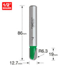 Trend Tools C054AX1/2TC Cove Radius 6.35Mm X 19Mm Cut