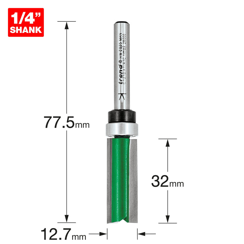 Trend Tools C121DX1/4TC Template Profile 12.7Mm Diameter