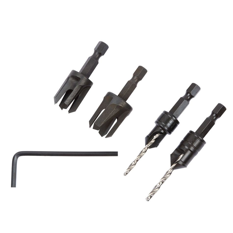 Trend Tools SNAP/PC/A Trend Snappy 4 Piece Set Countersink & Plug Cutter Set