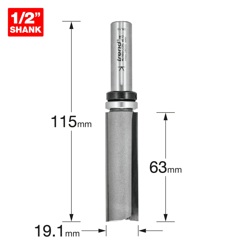Trend Tools 46/090X1/2TC Guided Profiler 19Mm Dia X 63Mm Cut