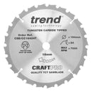 Trend Tools CSB/CC18424T Trend Wood Cordless Mitre Saw Blade 184Mm X 16Mm X 24T