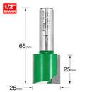 Trend Tools C032DX1/2TC Two Flute Cutter 25Mm Diameter