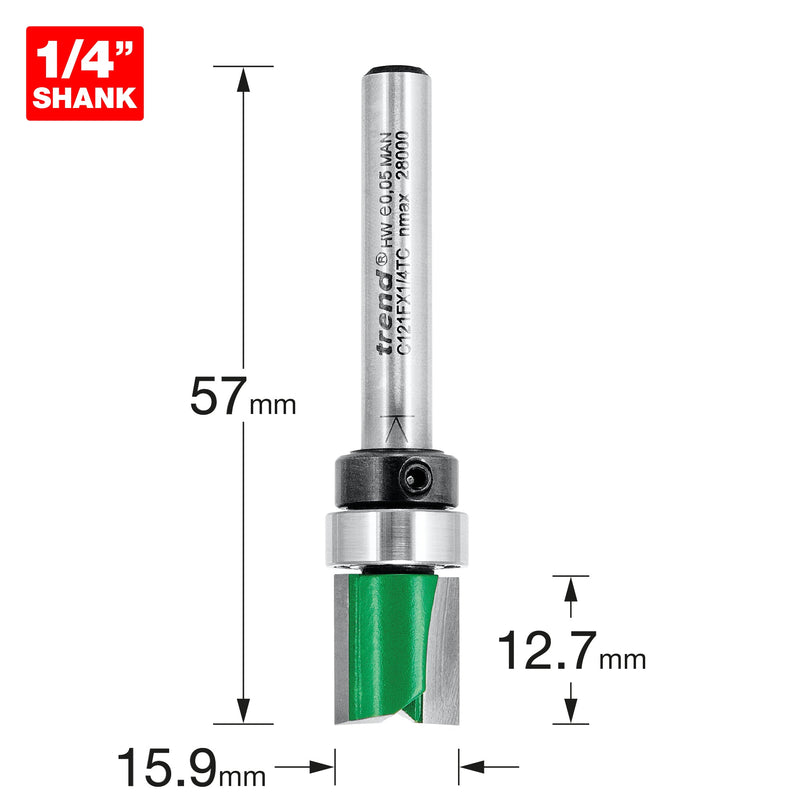 Trend Tools C121FX1/4TC Template Profile 12.7Mm Diameter