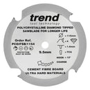 Trend Tools PCD/FSB/1154 Trend Pcd Fibre Cement Circular Saw Blade 115Mm X 9.5Mm X 4T