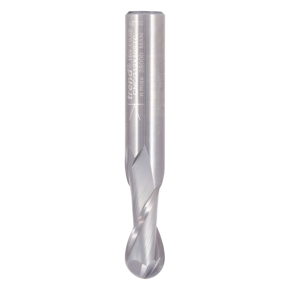 Trend Tools CNC/312X10STC Bullnose Spiral Up-Cut 10Mm Diameter