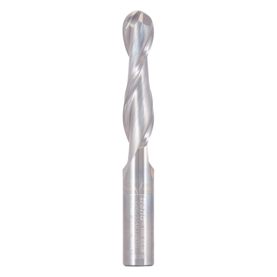 Trend Tools CNC/314X10STC Bullnose Spiral Up-Cut 10Mm Diameter