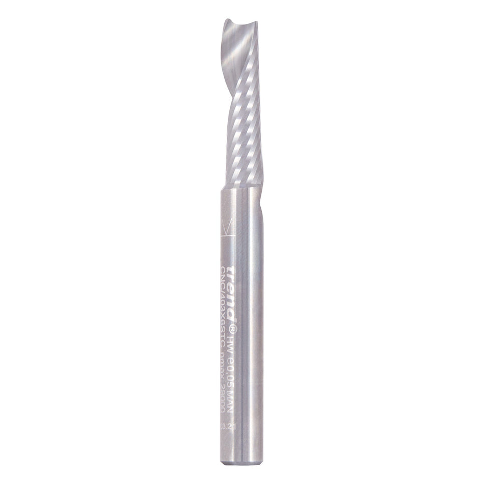 Trend Tools CNC/403X6STC O Flute Spiral Up-Cut 6 X 22 X 50 X 6Mm