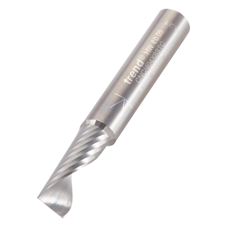 Trend Tools CNC/404X8STC O Flute Spiral Up-Cut 8 X 22 X 50 X 8Mm