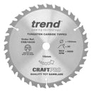 Trend Tools CSB/18430 Trend Wood Circular Saw Blade 184Mm X 16Mm X 30T