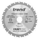 Trend Tools CSB/19024TB Trend Wood Cordless Circular Saw Blade 190Mm X 30Mm X 24T