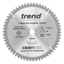 Trend Tools CSB/AP18458 Trend Aluminium/Plastic Circular Saw Blade 184Mm X 16Mm X 58T