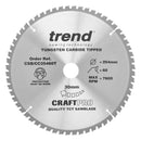 Trend Tools CSB/CC25460T Trend Wood Cordless Mitre Saw Blade 254Mm X 30Mm X 60T