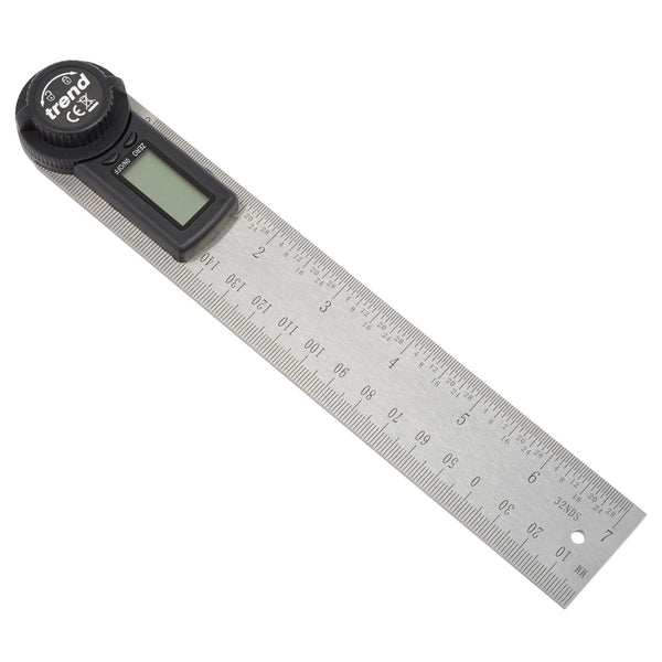 Trend Tools DAR/200 Trend Digital Angle Rule - 360 Degree Angle Range For Measuring And Marking Bevels, Mitres And Slopes - Uk Sale Only