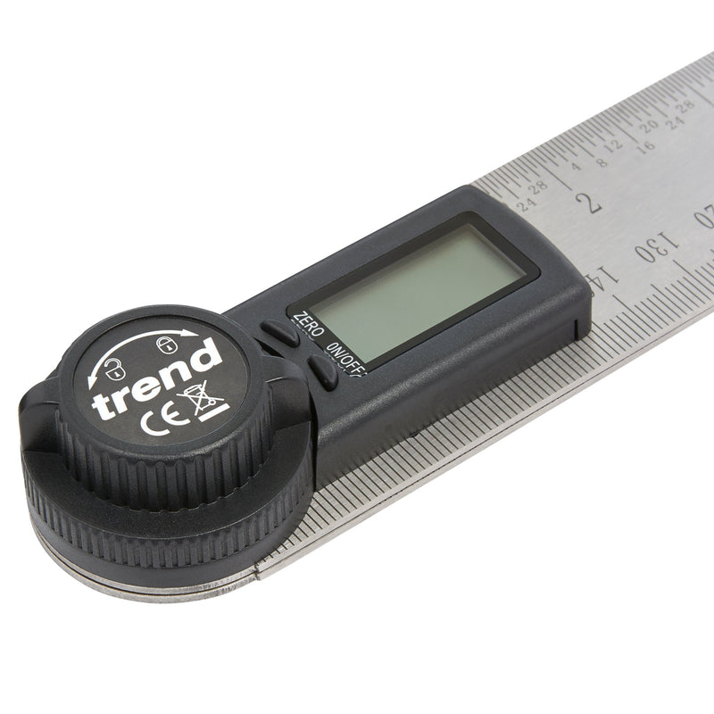 Trend Tools DAR/200 Trend Digital Angle Rule - 360 Degree Angle Range For Measuring And Marking Bevels, Mitres And Slopes - Uk Sale Only