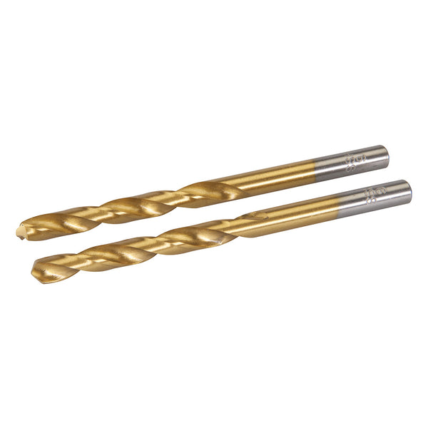 Silverline 509102 HSS Titanium-Coated Drill Bits 2pk
