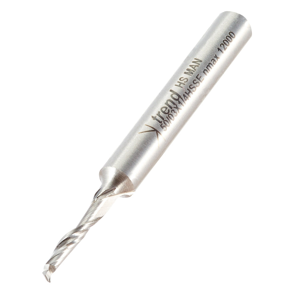 Trend Tools 50/03X1/4HSSE Helical Plunge Cutter 3Mm Diameter