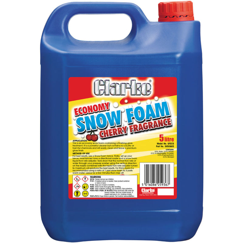 Clarke 3050805 SFEC5 Economy Snow Foam with Cherry Fragrance (5 Litres)
