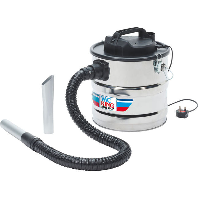 Clarke 6471134 Vac King ASHVAC1200-B 1200W Stainless Steel Ash Vacuum Cleaner