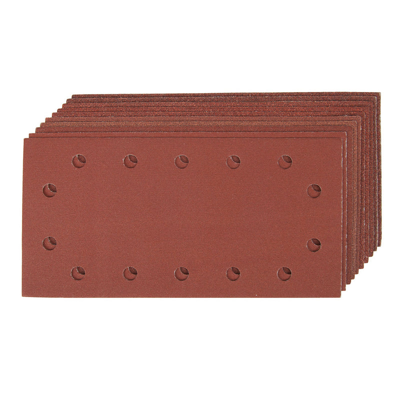 Silverline 538991 Hook & Loop 1/2 Sheets Punched 10pce