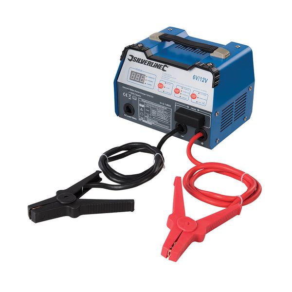 Silverline 549095 Automatic Battery Starter Charger 12A 6/12V