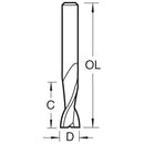 Trend Tools S55/10X1/4STC Aluminium Spiral Upcut Cutter 6.3Mm Diameter