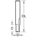 Trend Tools 55/1X1/4HSS Aluminium & Plastic Cutter 6.3Mm Diameter