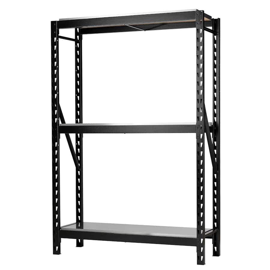 BUNKER® 27920 14 Piece Modular 3 Tier Racking with Stainless Steel Shelving, 1500mm