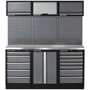 Clarke 7632905 COMBGSM04 Modular Storage System 14 Piece Package Stainless Steel Worktops