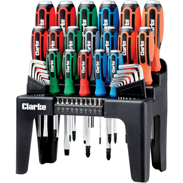 Clarke 1700813 PRO407 44 Piece Hammer Through Screwdriver & Bit Set