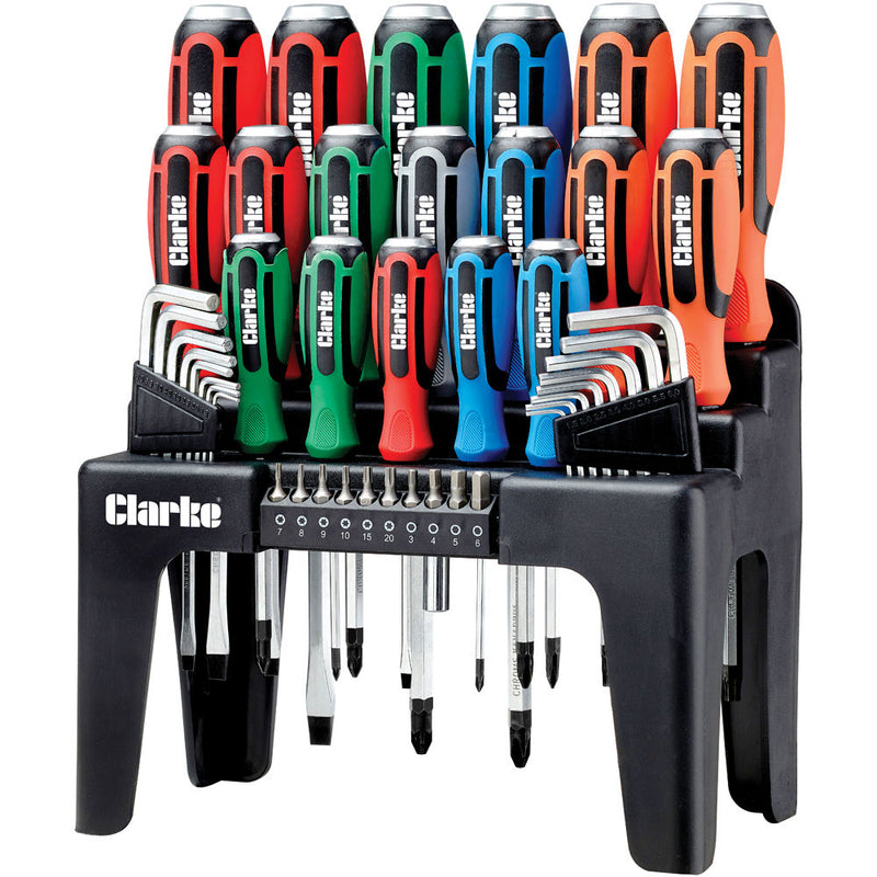 Clarke 1700813 PRO407 44 Piece Hammer Through Screwdriver & Bit Set
