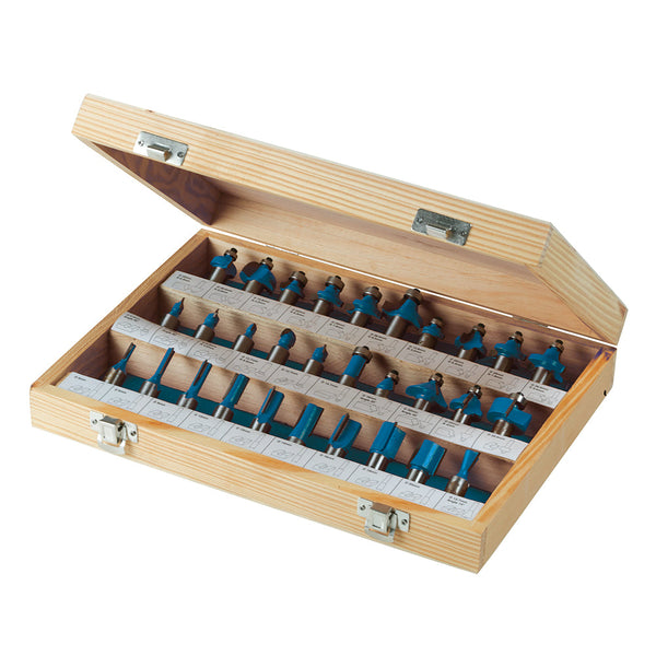 Silverline 580422 1/2" TCT Router Bit Set 30pce