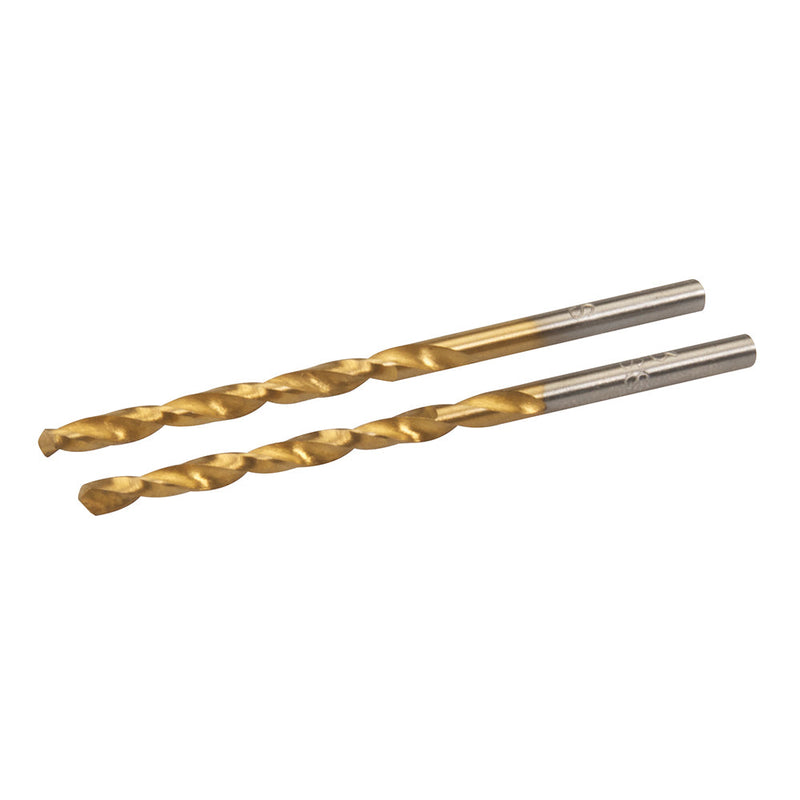 Silverline 583234 HSS Titanium-Coated Drill Bits 2pk