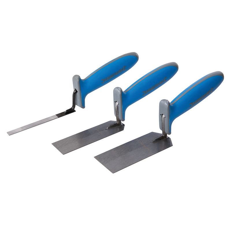 Silverline 584174 Soft-Grip Margin Trowel Set 3pce
