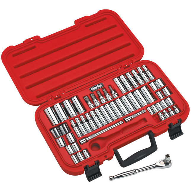 Clarke 1700755 PRO349 3/8" Drive Imperial/Metric 55 Piece Socket Set