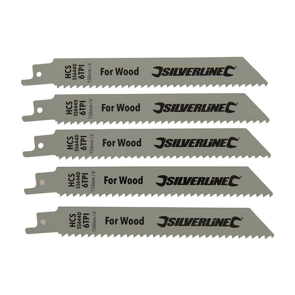 Silverline 598431 Recip Saw Blades for Wood 5pk