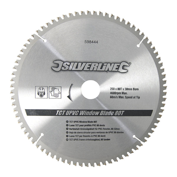 Silverline 598444 TCT UPVC Window Blade 80T