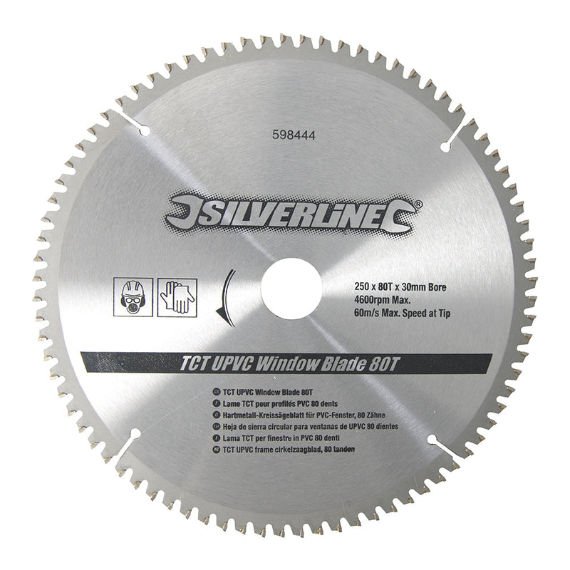 Silverline 598444 TCT UPVC Window Blade 80T