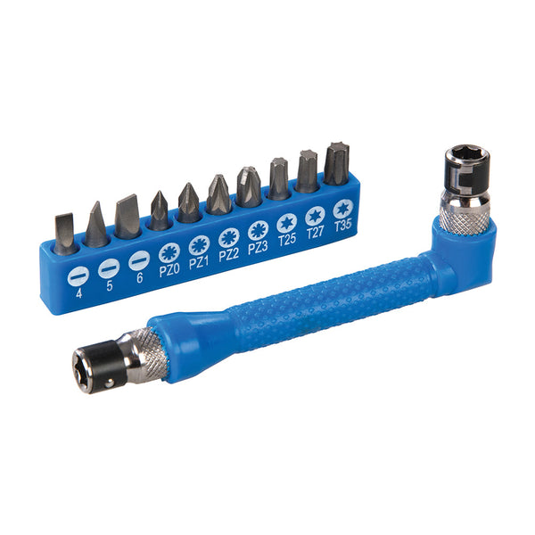 Silverline 599368 Angle Screwdriver Bit Holder Set 12pce