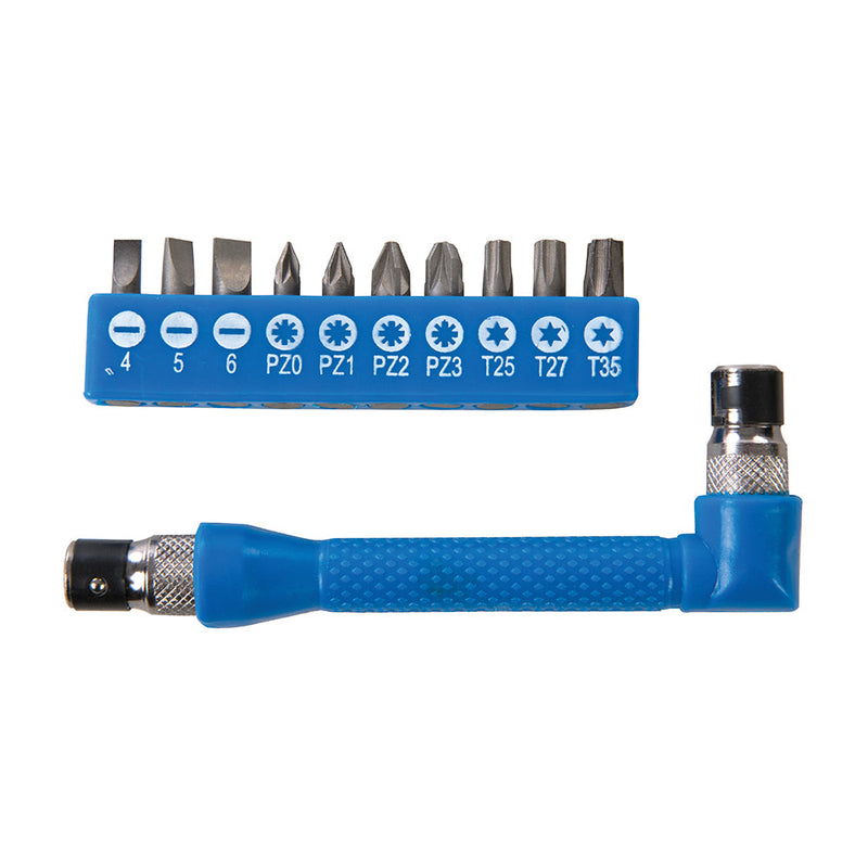 Silverline 599368 Angle Screwdriver Bit Holder Set 12pce