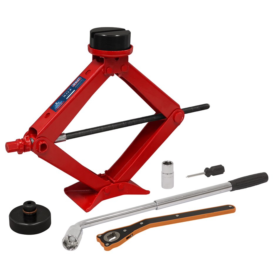 Sealey 59M Heavy-Duty Scissor Jack Kit for Electric Vehicles 2 Tonne