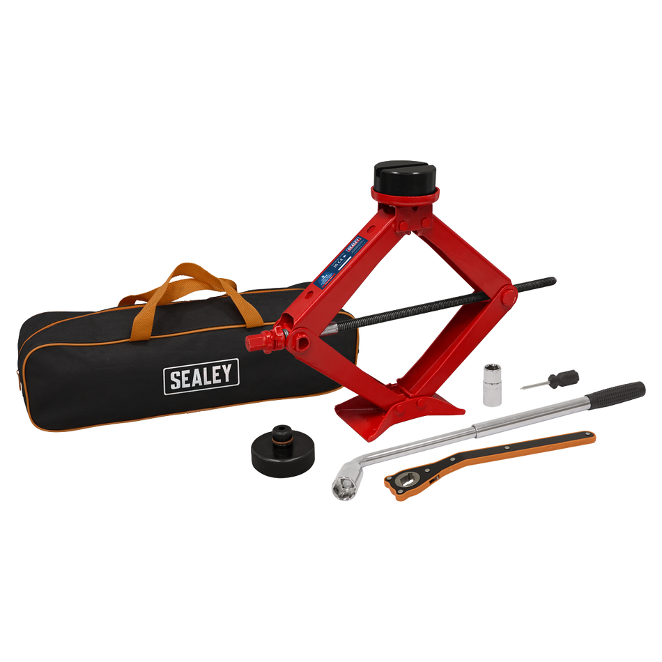 Sealey 59M Heavy-Duty Scissor Jack Kit for Electric Vehicles 2 Tonne