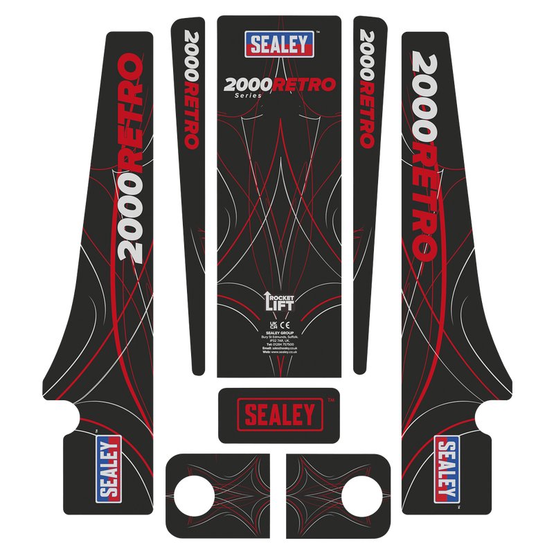 Sealey 2000CB Low Entry Custom Design Trolley Jack with Rocket Lift 2 Tonne - Black