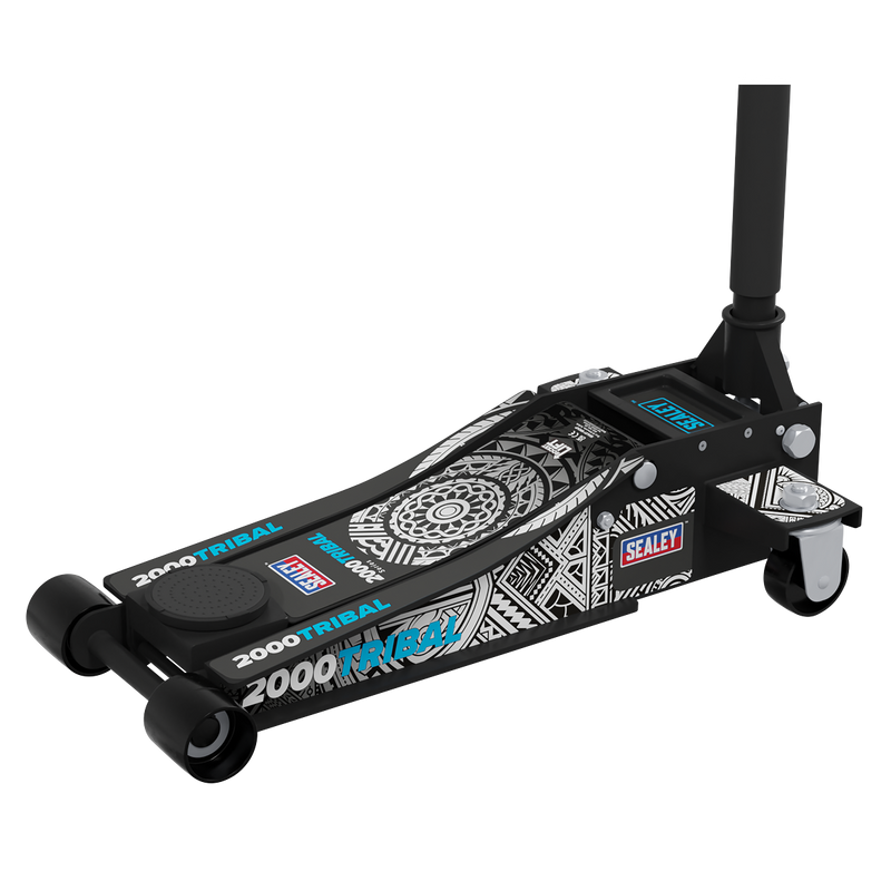 Sealey 2000CB Low Entry Custom Design Trolley Jack with Rocket Lift 2 Tonne - Black