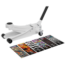 Sealey 2000CW Low Entry Custom Design Trolley Jack with Rocket Lift 2 Tonne - White