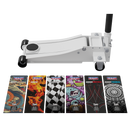 Sealey 2000CW Low Entry Custom Design Trolley Jack with Rocket Lift 2 Tonne - White